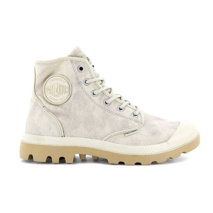 Dámské Boty Palladium Pampa Hi WAX Světle Šedé | CZ AFT-56L